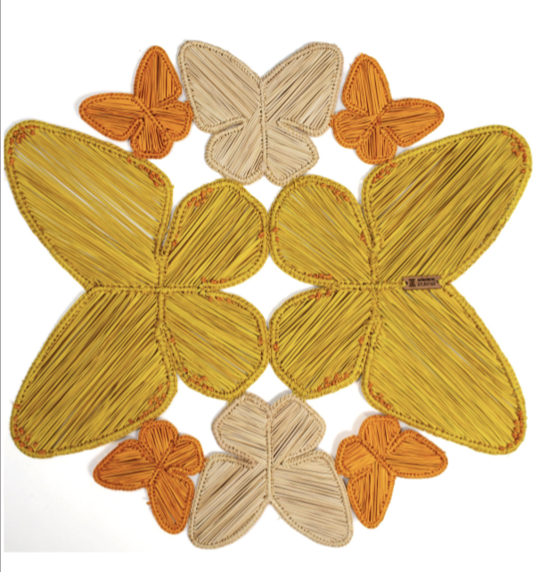 Butterfly Handwoven Iraca Palm Placemat