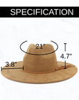 Tan Hide Western Leather Band w/ Choice of Boho Hat 985L