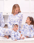 Baby Girl Toile de Jouy Bamboo Romper