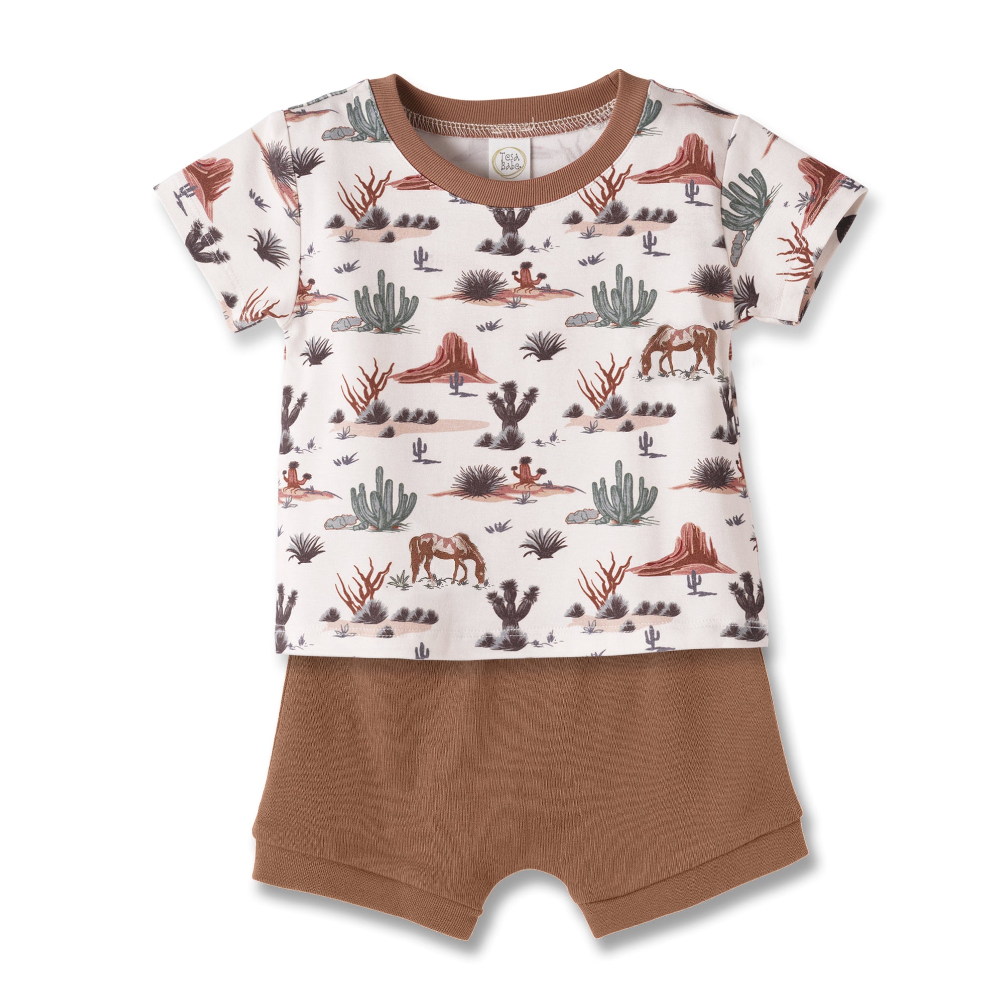 Boy's Southwest Tee &amp; Shorts Set – Cactus Trails Bamboo