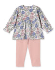 Vintage Floral Baby Girl Outfit - Bamboo & Cotton