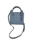 Versace Virtus Top Handle Grained Calfskin Light Blue Tote