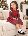 Christmas Bamboo Holiday Dress – Classic Red Plaid Charm