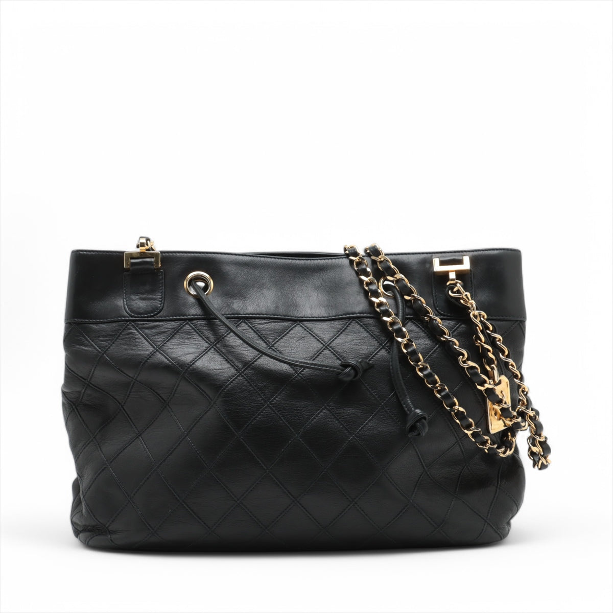 Chanel Lambskin Black Quilted Shoulder Bag 0 Series 