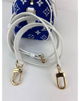 Louis Vuitton Jacquard Velvet Speedy 20 Bandouliere Blue Crossbody Bag
