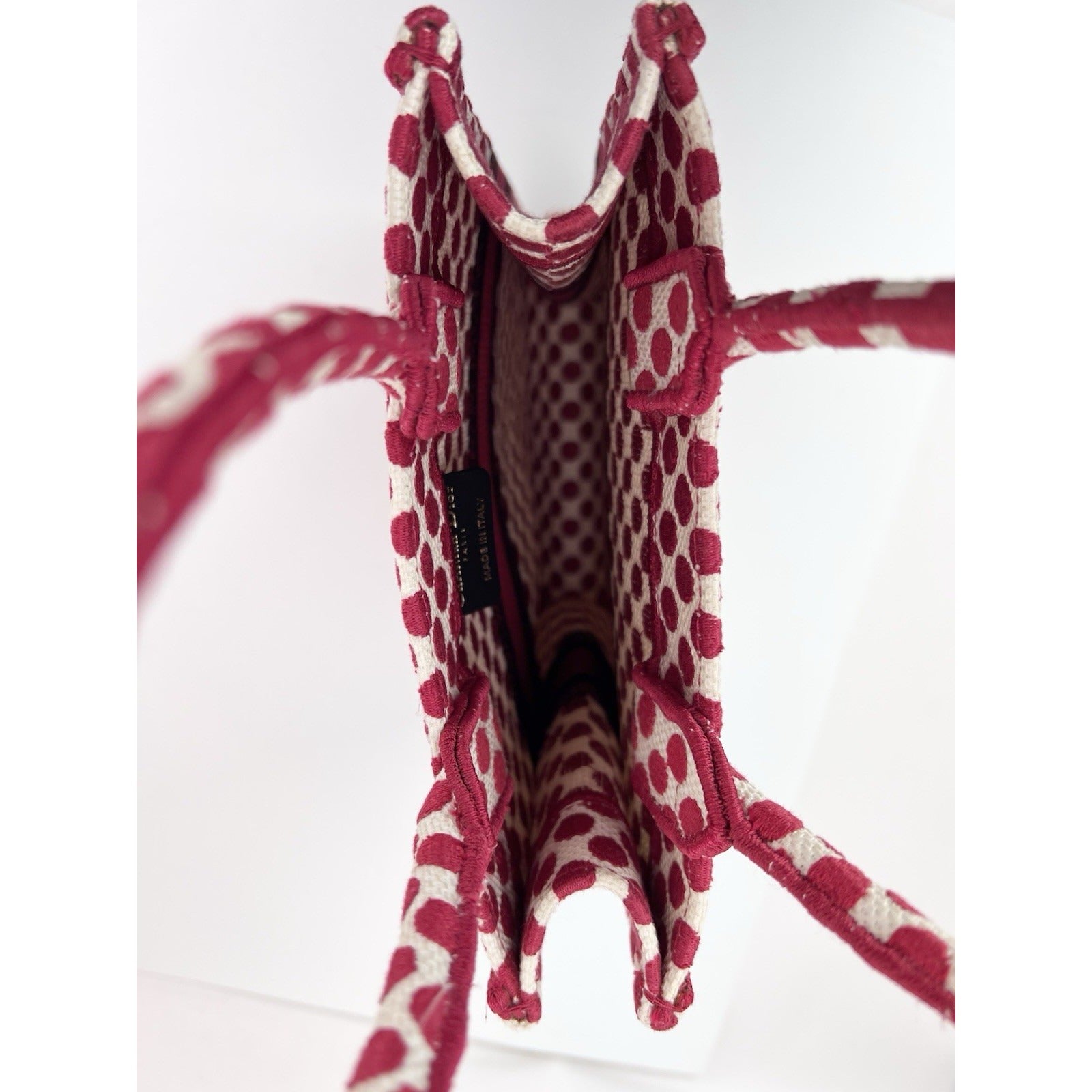 Dior Canvas Dior Amour Dots Vertical Book Tote