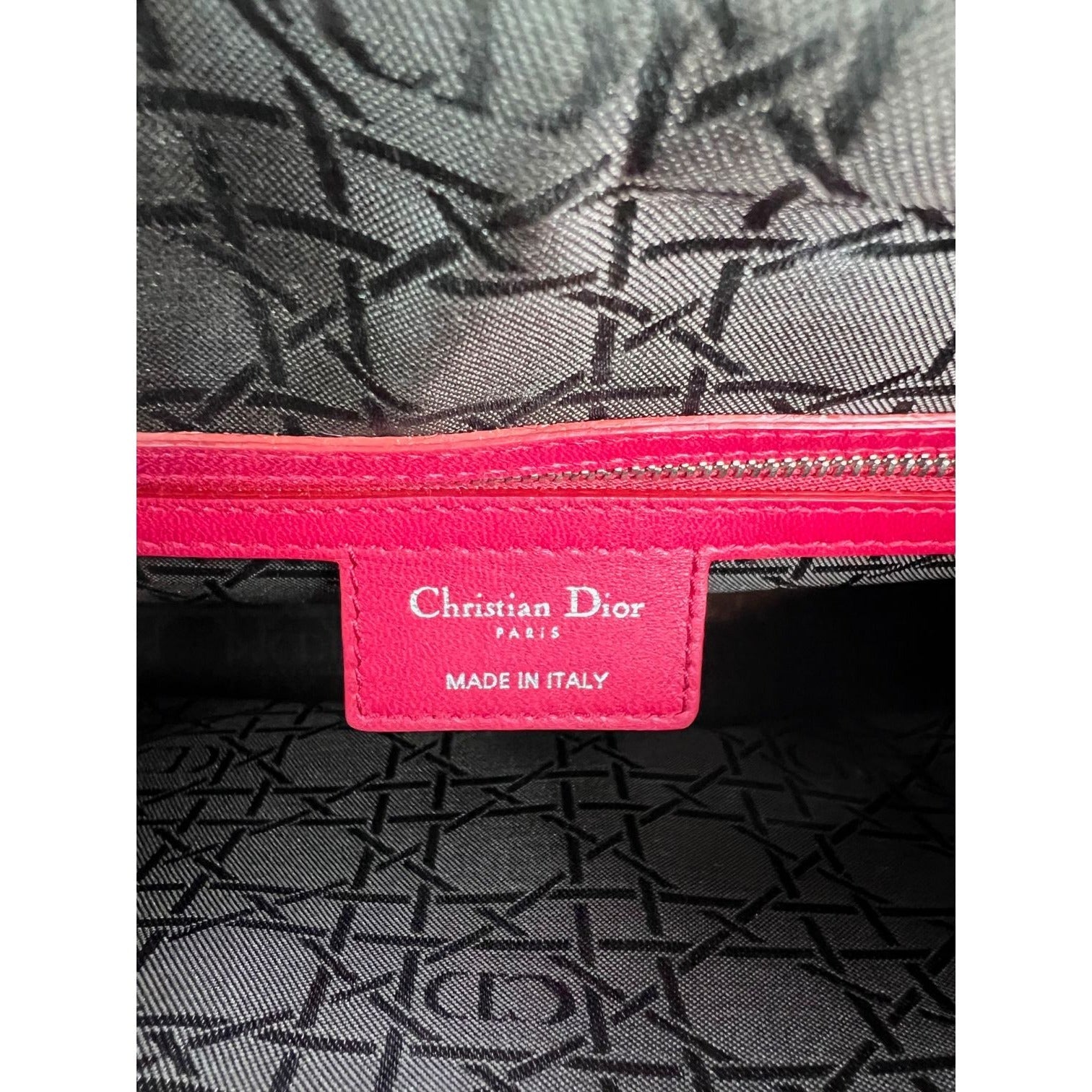 Christian Dior Lambskin Cannage Large Red Lady Dior Shoulder Bag