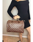 LOUIS VUITTON Speedy 30 Damier Ebene Hand Bag