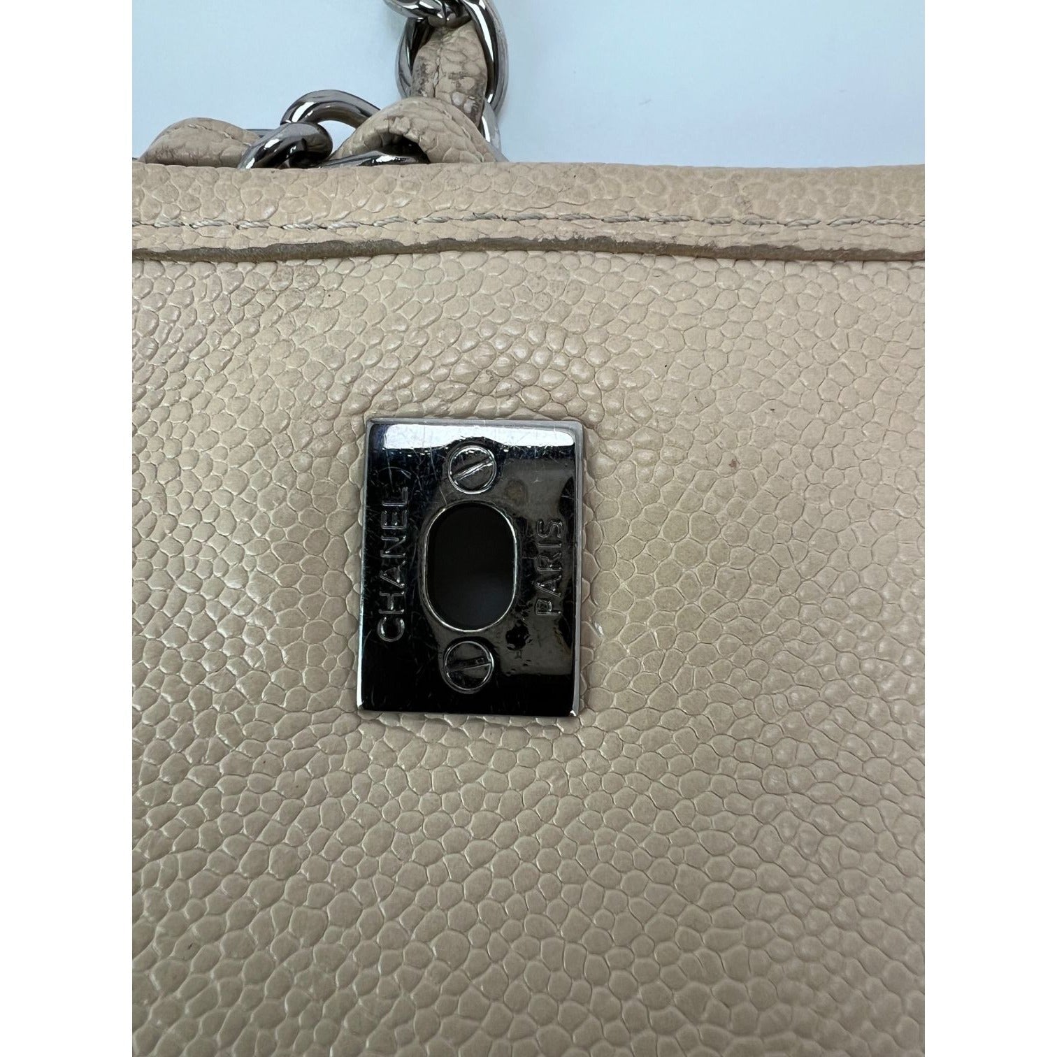 Chanel Grained leather Medium Natural Beauty Beige Flap Bag