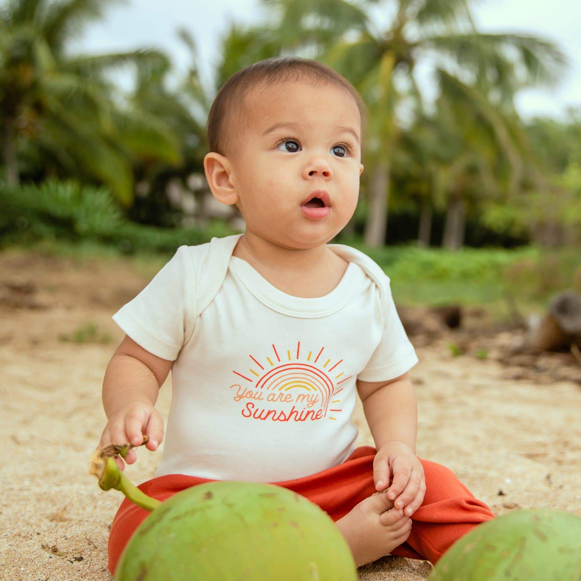 finn + emma Organic Cotton You Are My Sunshine Bodysuit