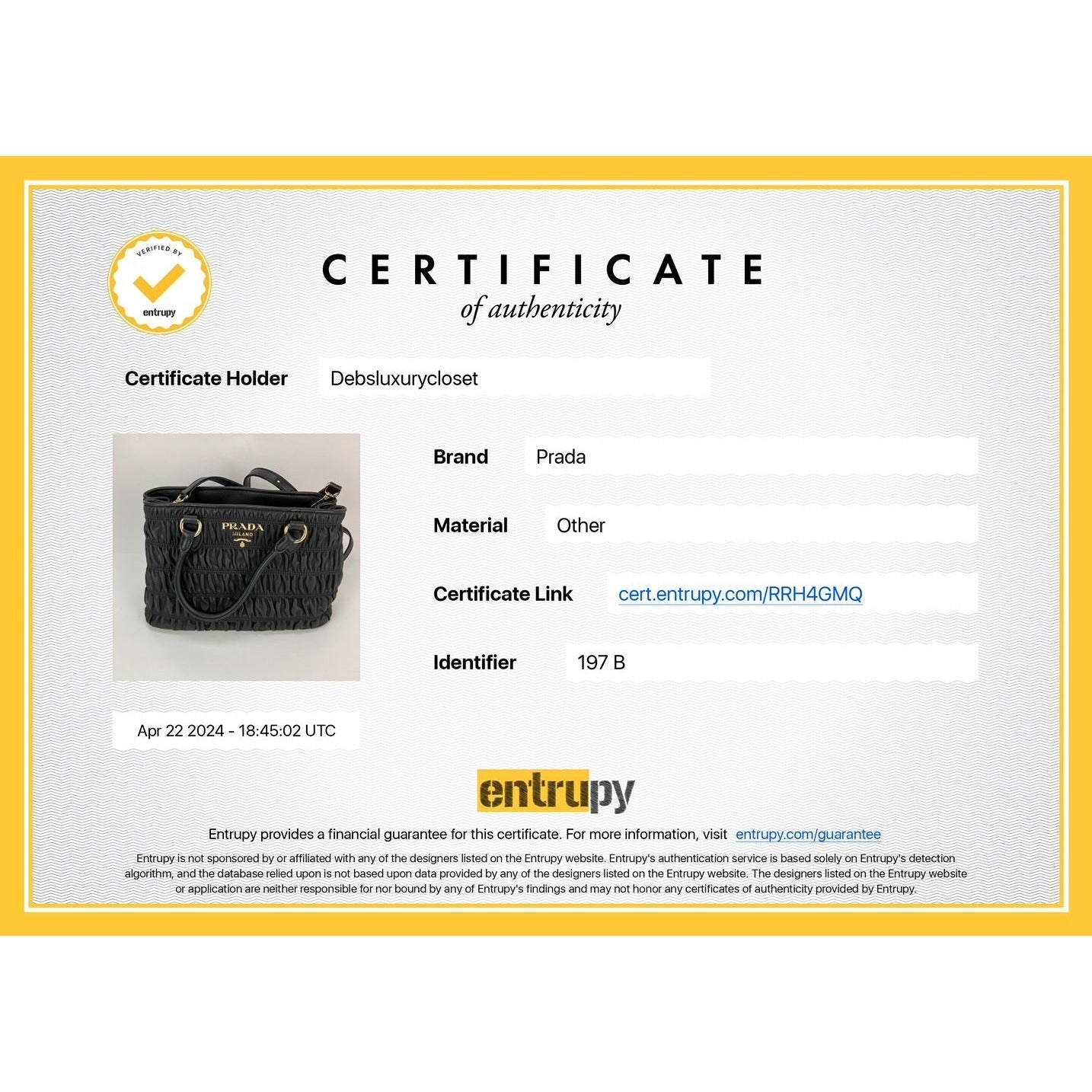 Prada Nappa Gaufre Shoulder Bag