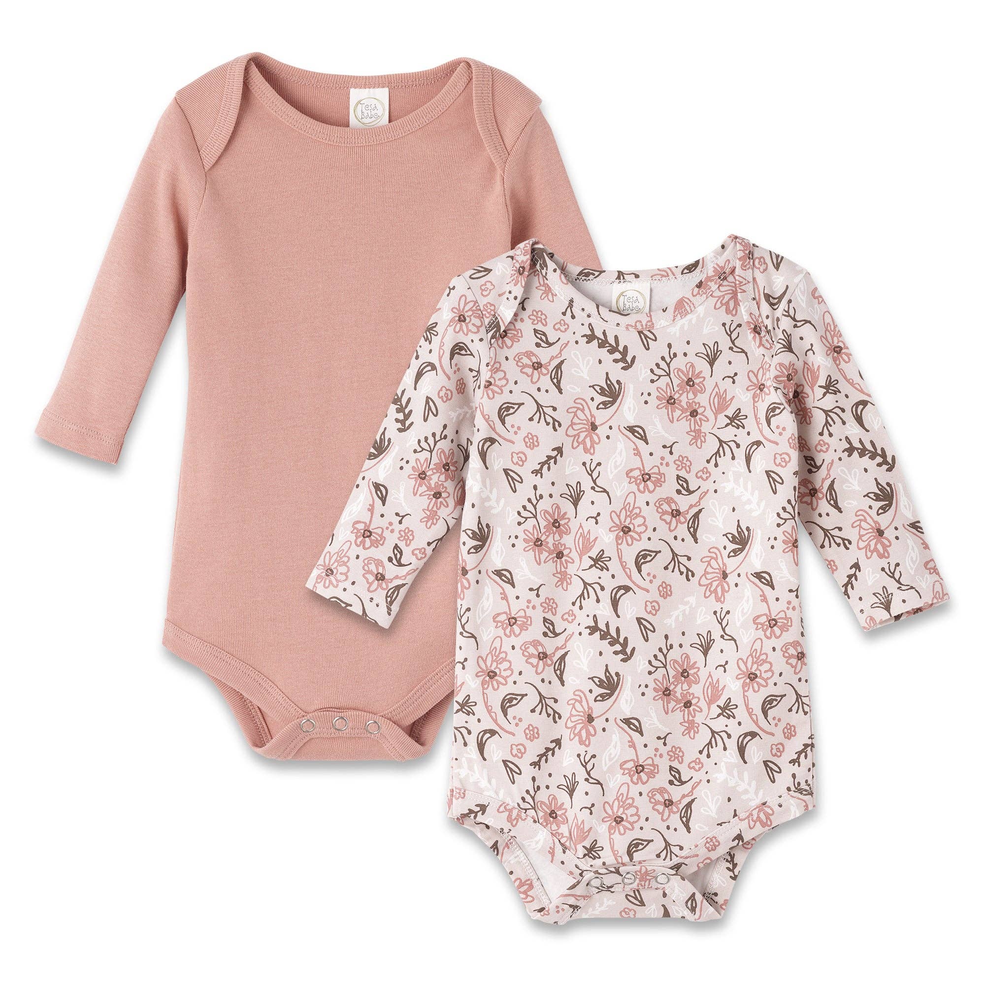 Tesa Babe Floral Bamboo &amp; Cotton Bodysuit Set