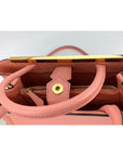 Fendi Vitello Elite Flamingo Petite 2Jours Pink Tote Shoulder Crossbody Bag