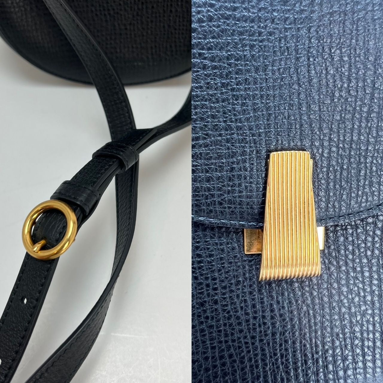 Bottega Veneta Palmellato Calfskin Rounded Black Belt Bag