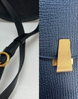 Bottega Veneta Palmellato Calfskin Rounded Black Belt Bag