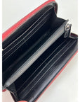 Bottega Veneta Burgundy Intrecciato Zip Around Leather Wallet Clutch