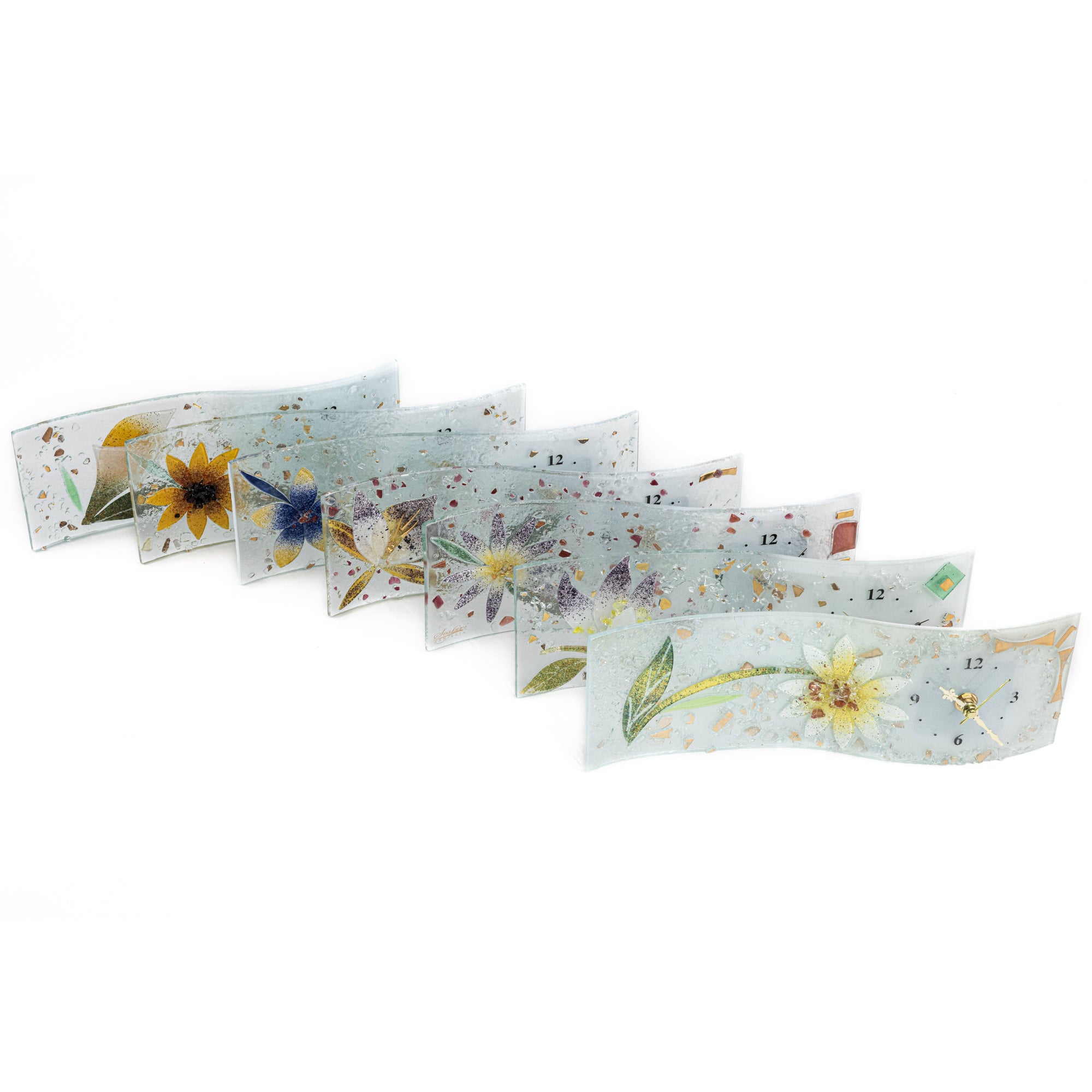 GIRASOLE Floral Table Clock cm 30x10