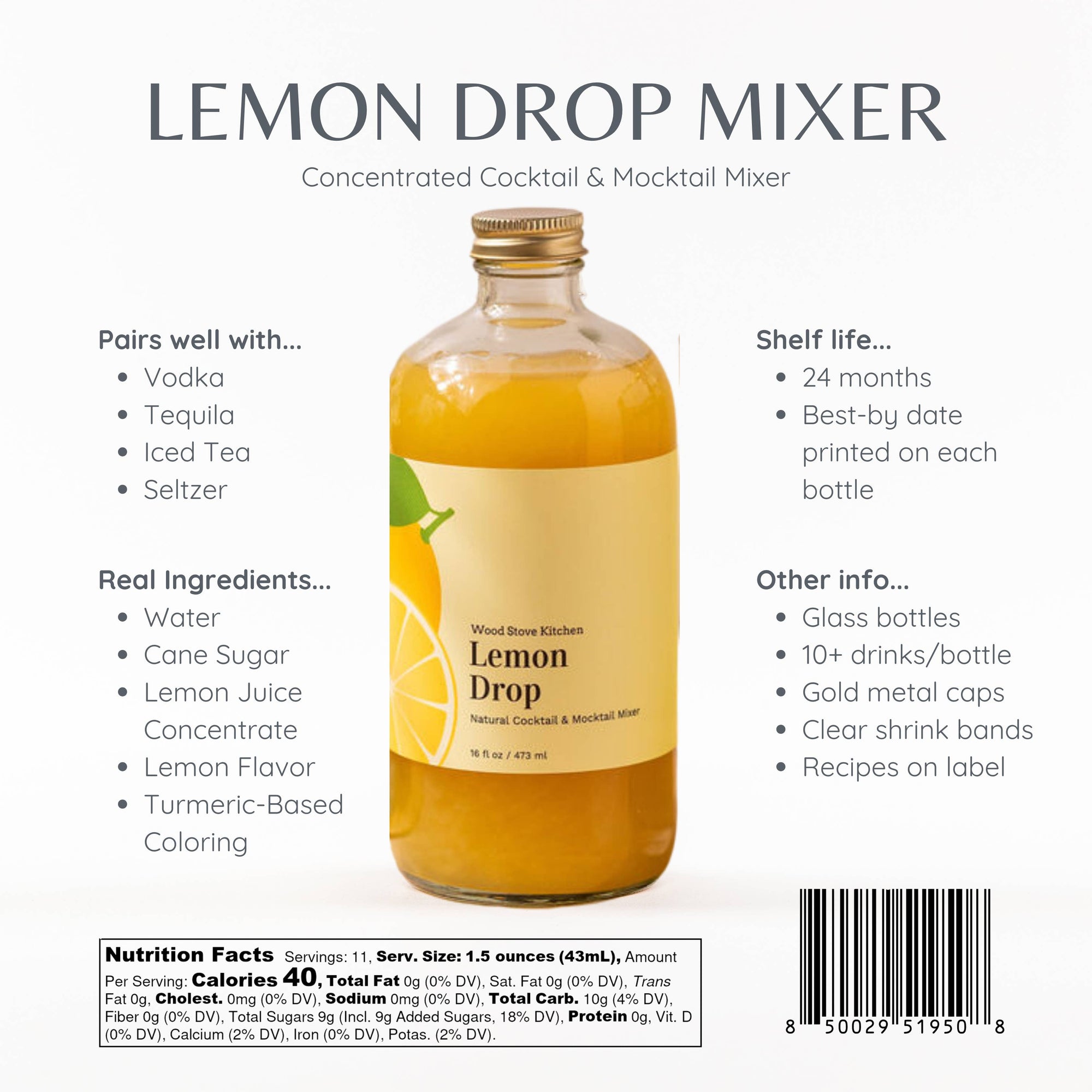 Woodstove Kitchen Lemon Drop Cocktail Mixer