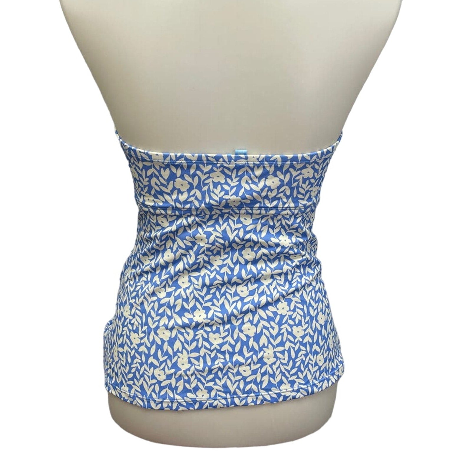 Draper James Detachable Straps Blue Floral Swim Top