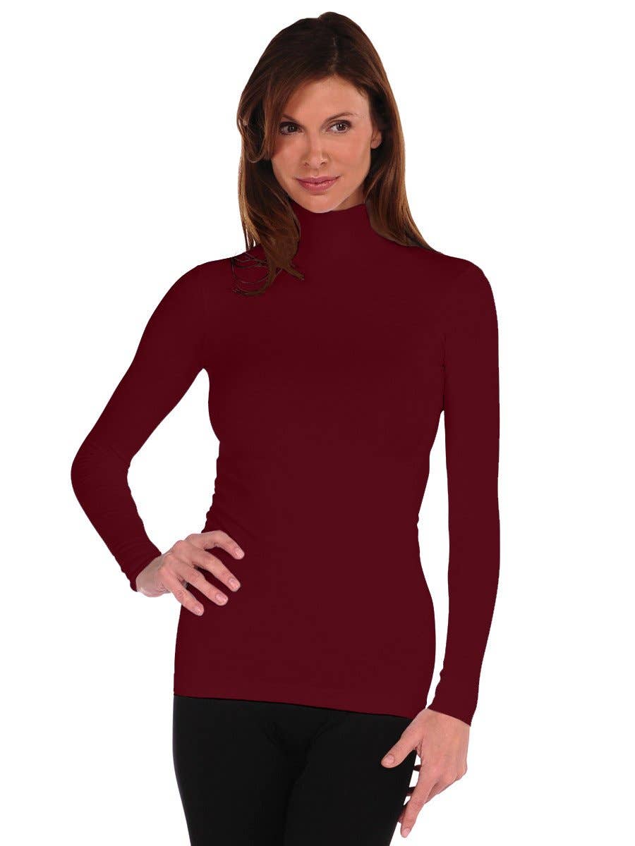 Tees By Tina Long Sleeve Mock Neck Turtleneck (800MN)