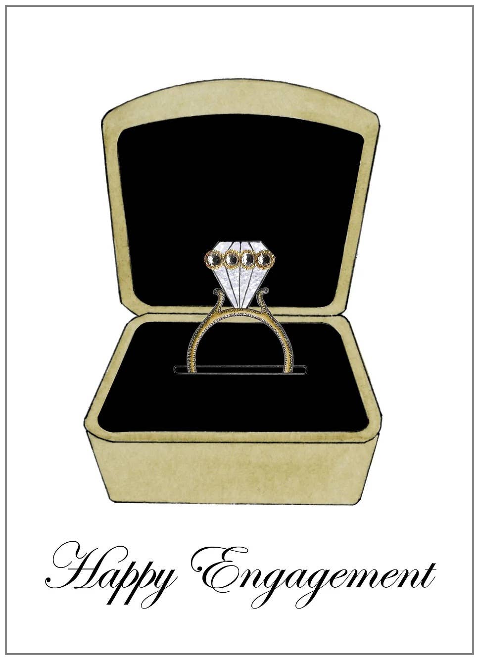 s.e. hagarman Happy Engagment Greeting Card