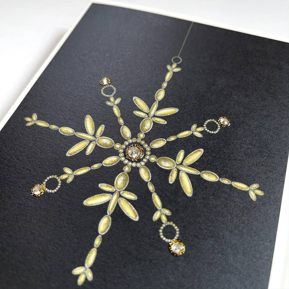 s.e. hagarman Swanky Snowflake Holiday Greeting Card