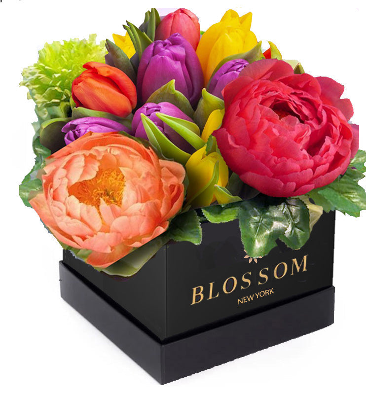 Peony &amp; Tulip Luxury Soap Flowers Gift Box