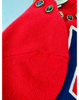 Gucci Womens NY Yankees Wool Red Sweater Pullover