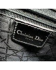 Dior Large Lady Black Patent Leather and Canvas Handbag