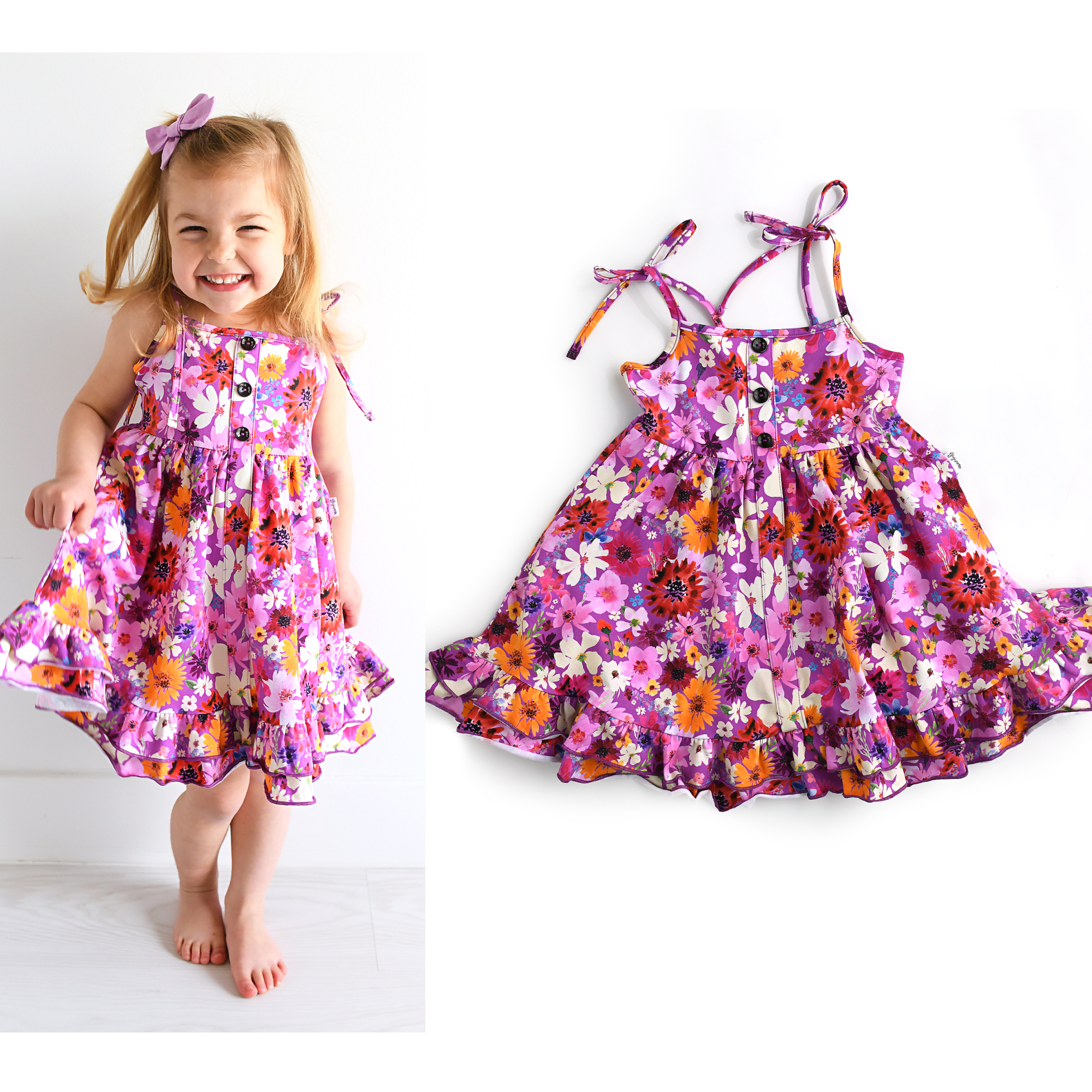 Girls Clothes Dress Tie Twirl Dress Kaia