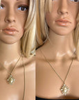 Chanel Crystal CC Necklace Gold Pearly Fashion Jewelry