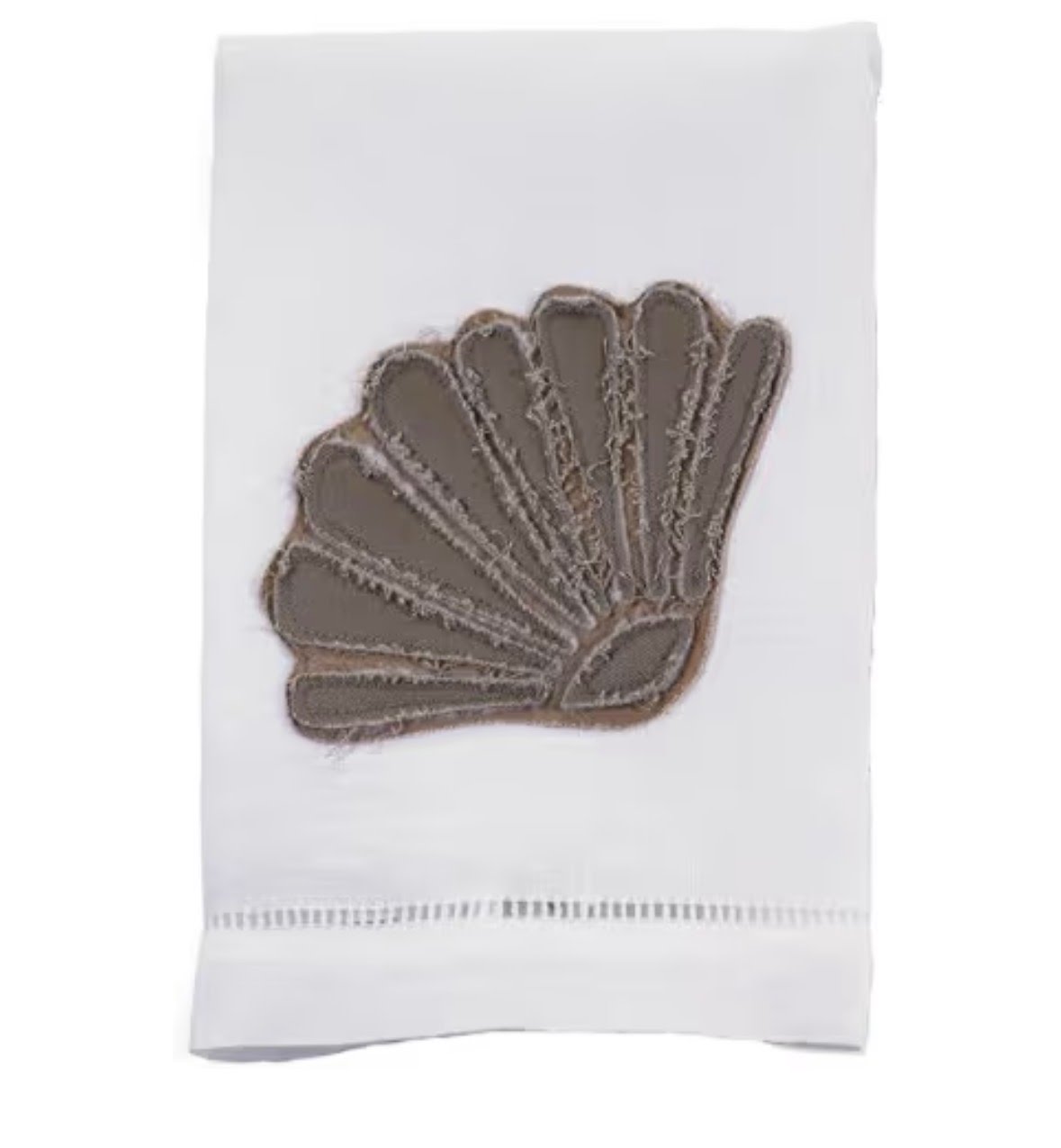 Mud Pie Applique Shell Tea Towel