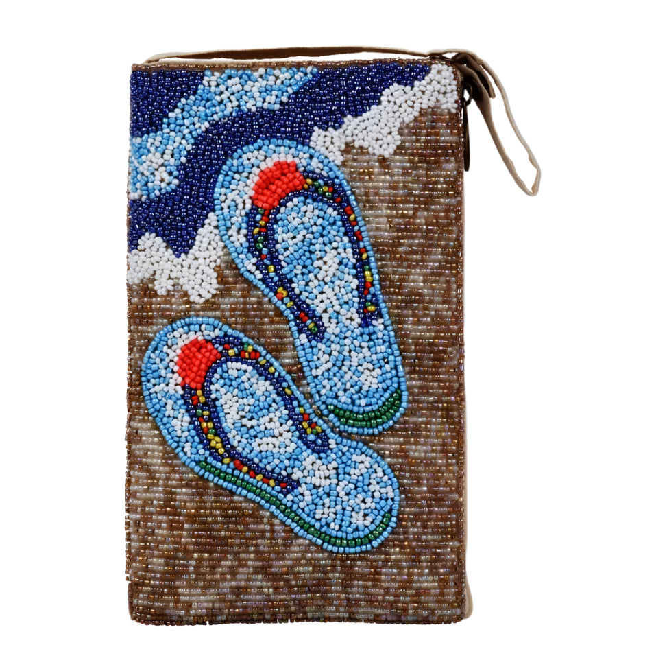 Flip Flops Beaded Purse