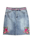 Orly Denim Pink Embroidered Skirt