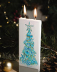 Flatyz Sea Shell Coral Christmas Tree Candle