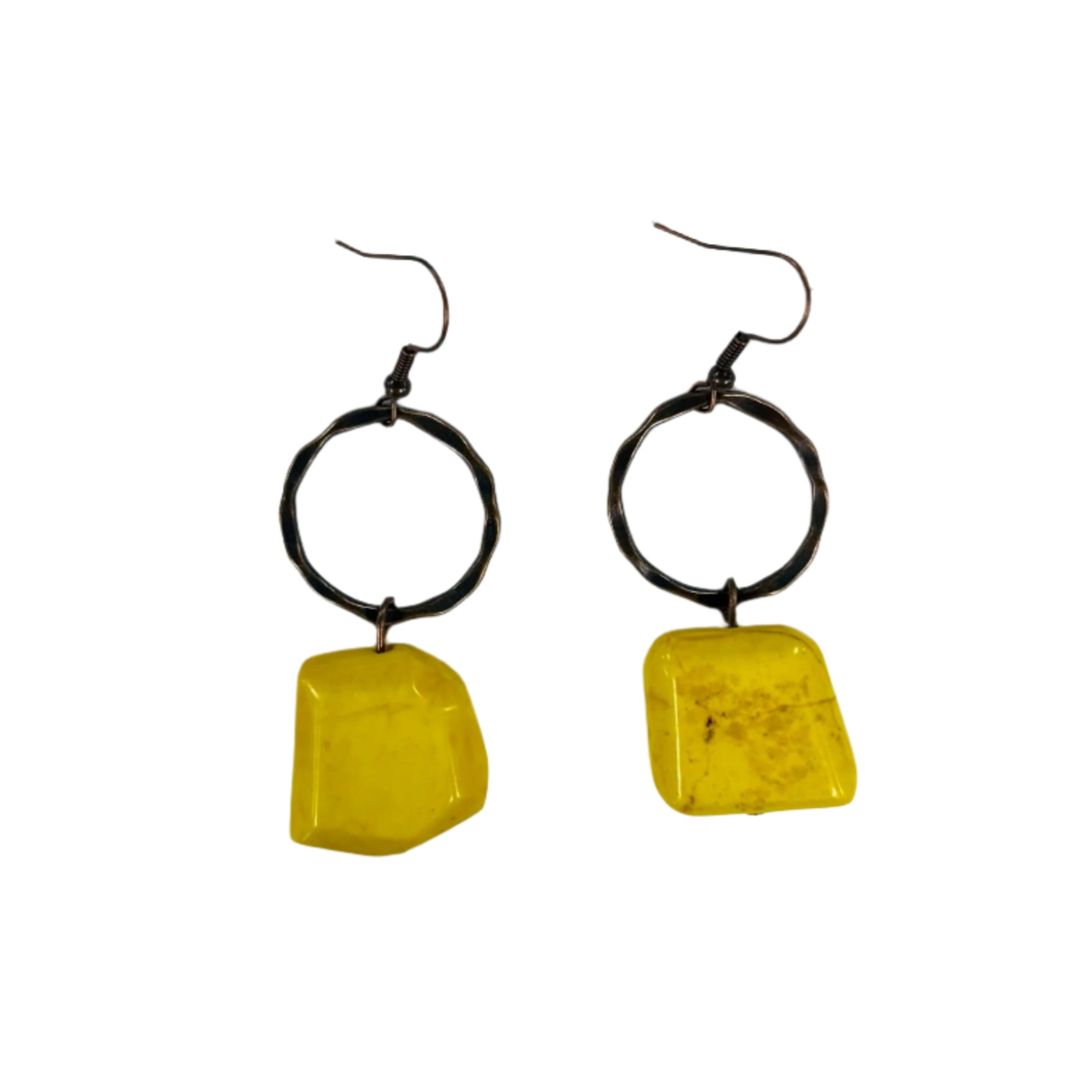 Boho Yellow Turquoise Earrings