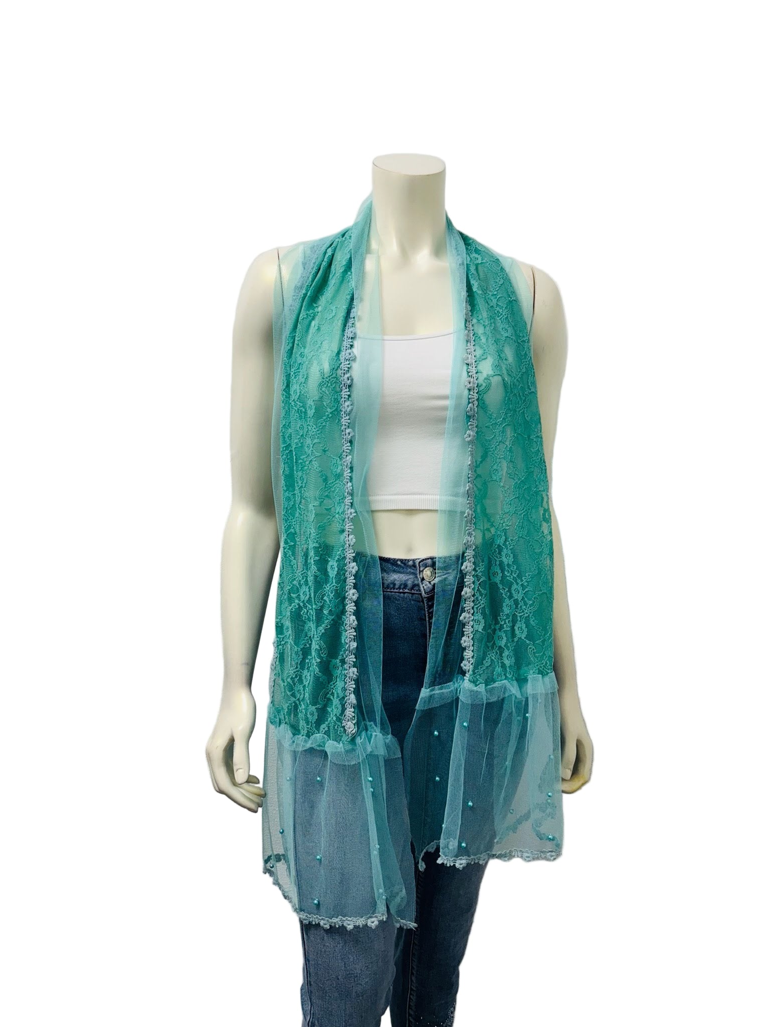 Beaded Lace Scarf