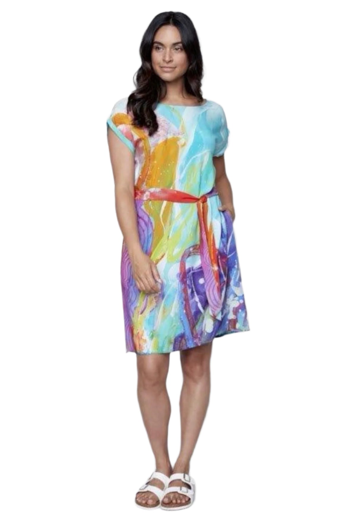 Claire Desjardins Dress Cap Sleeve Print 91510