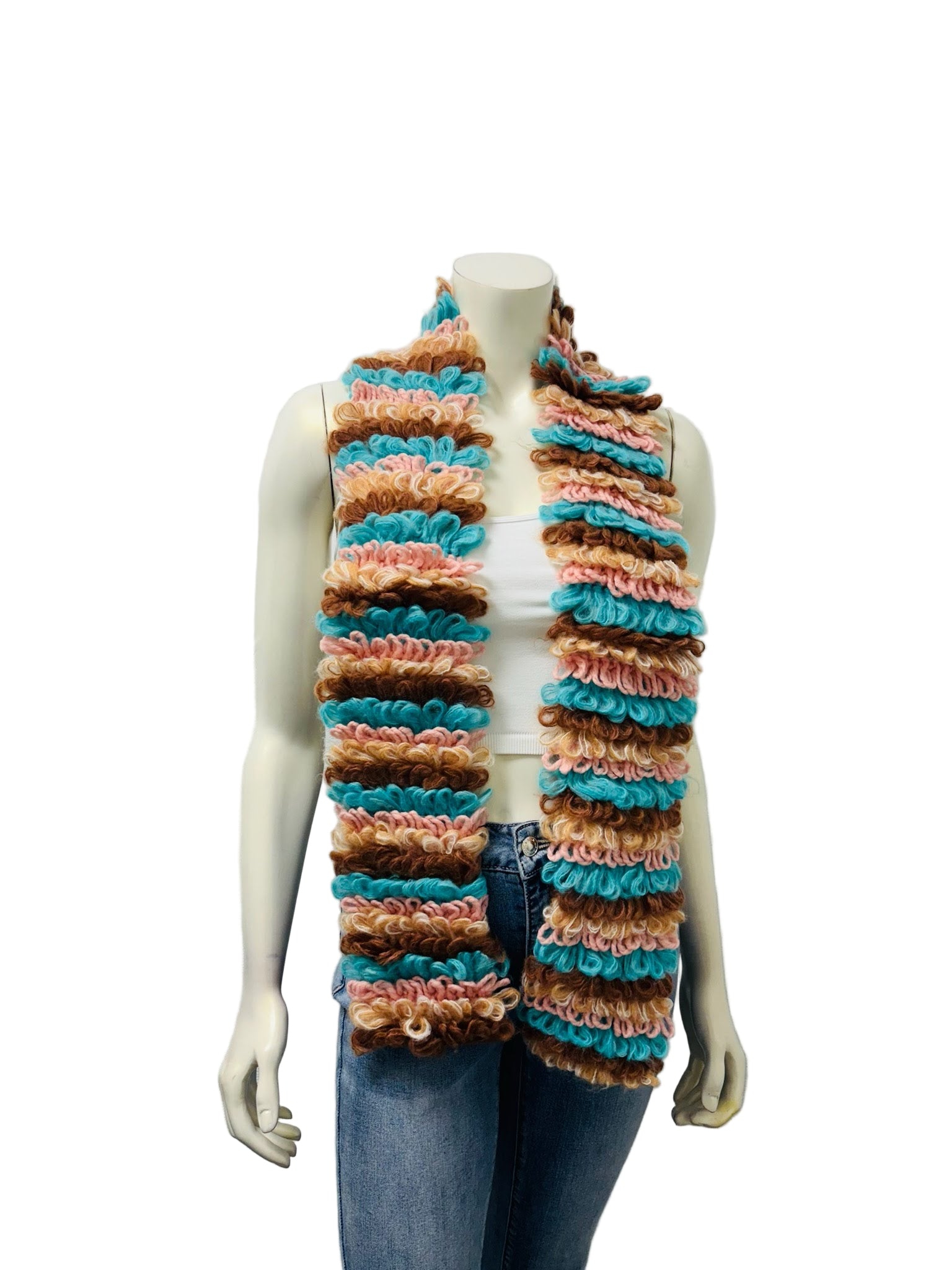 Crocheted Ruffled Scarf