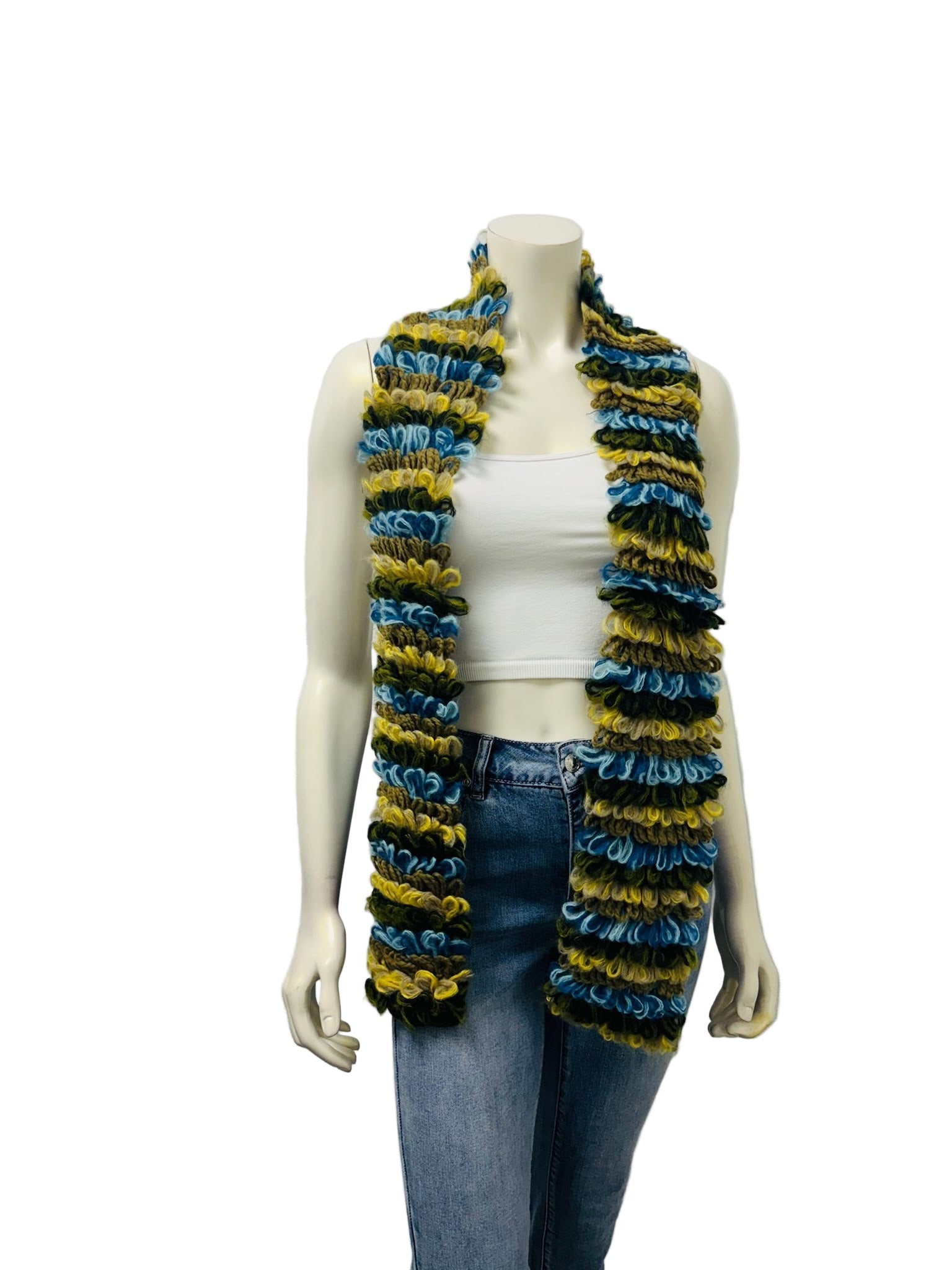 Crocheted Ruffled Scarf