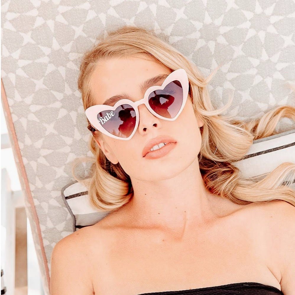 Heirloom Bridal Retro BABE Heart Sunglasses