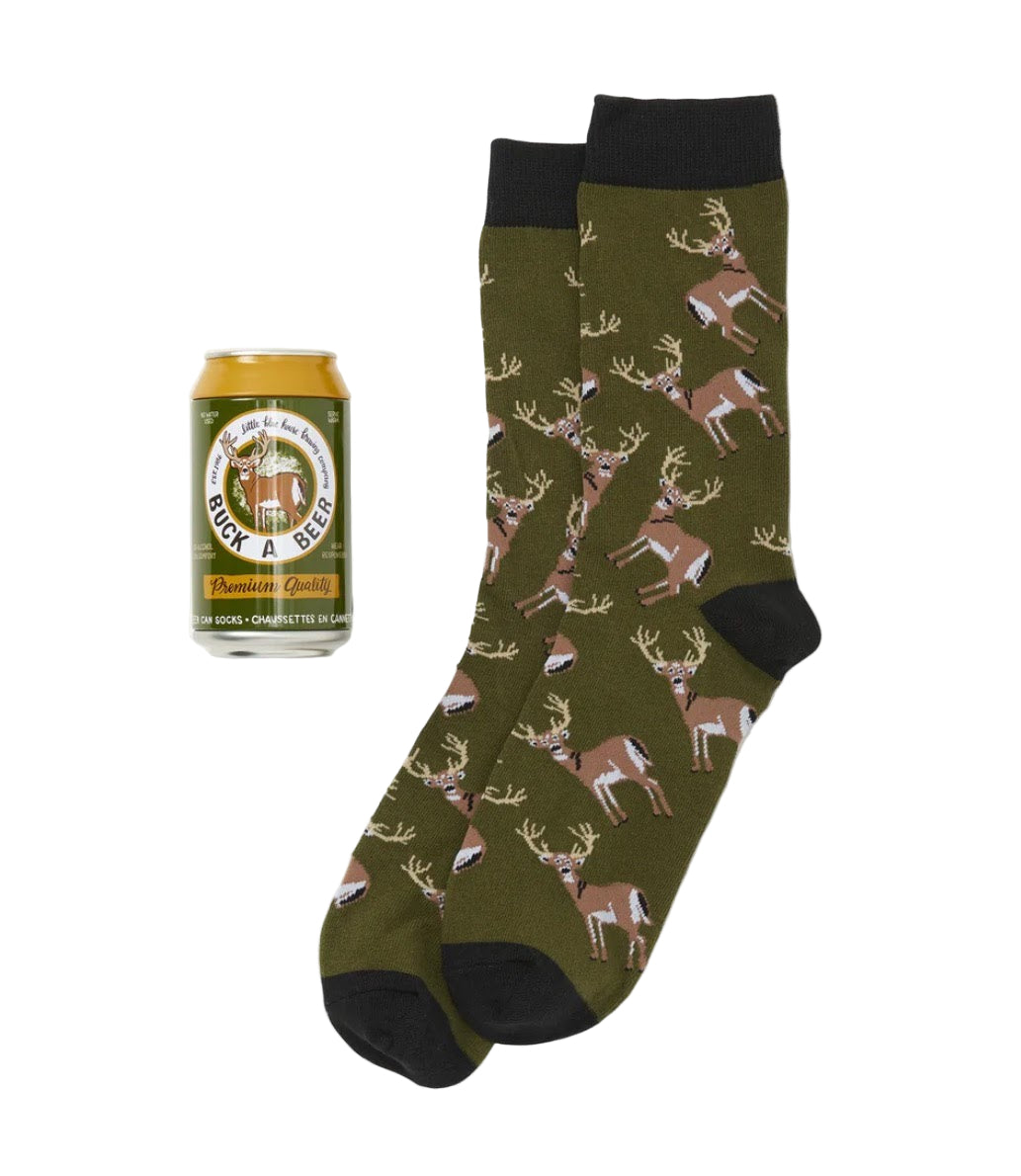 Buck A Beer Beer Can Socks