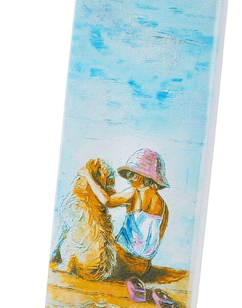 Flatyz Child &amp; Dog On Beach Dock Candle