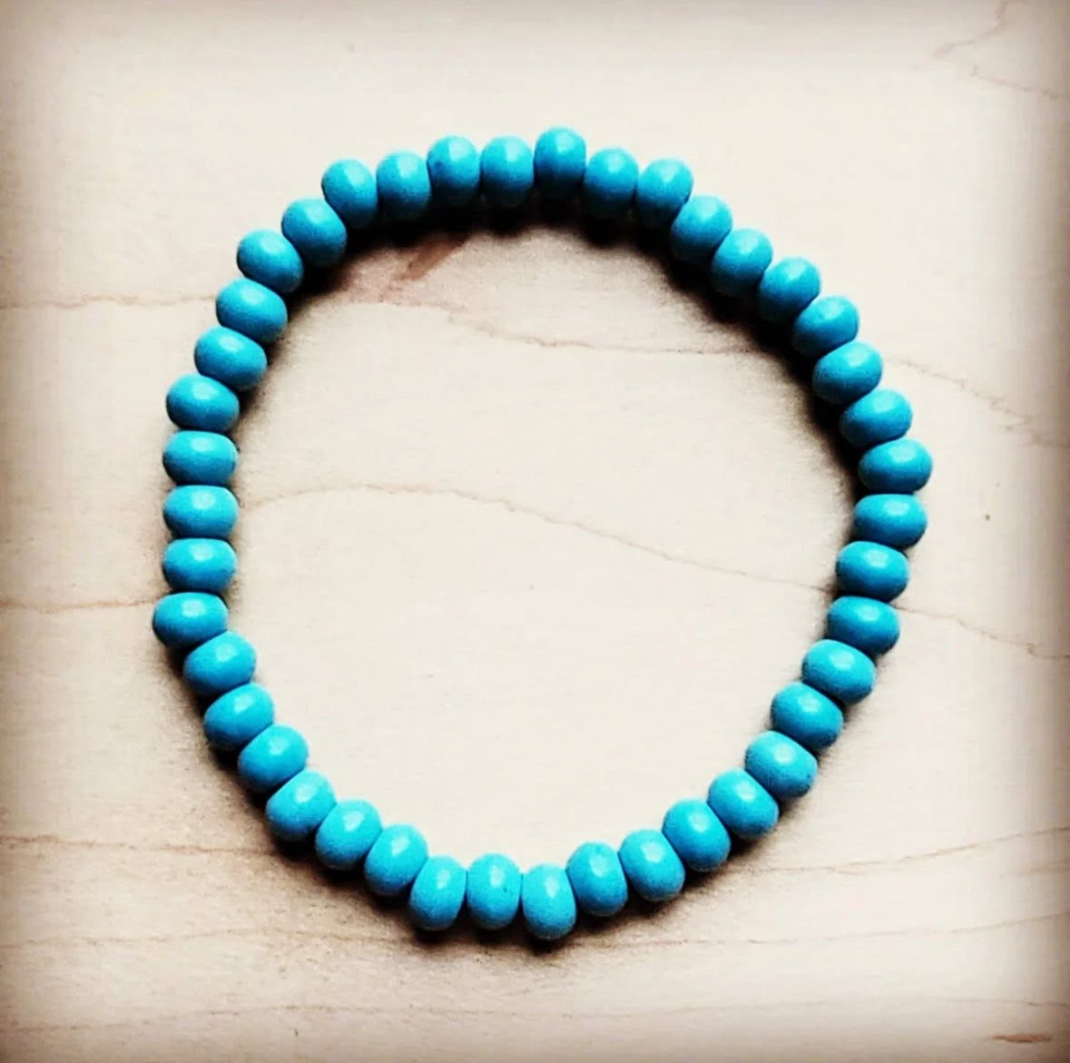 Boho Beaded Turquoise Stretch Bracelet
