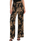 Frank Lyman Wide Leg Leopard Palm Pants 266151