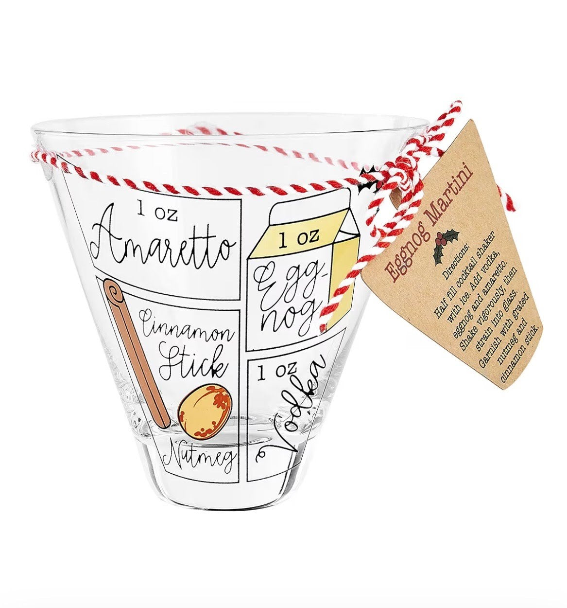 Mud Pie Eggnog Martini Glass