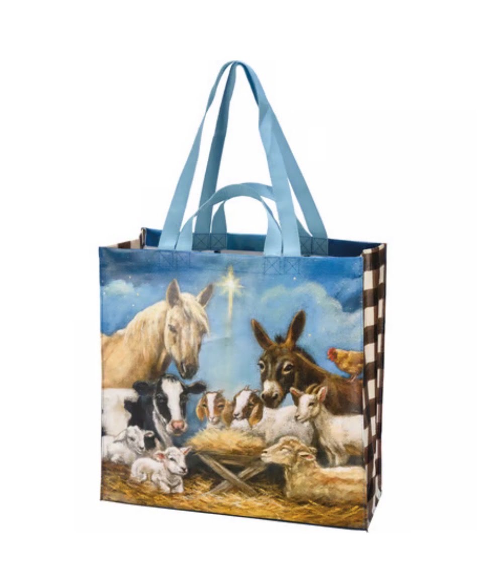 Nativity Animals Market Tote Bag