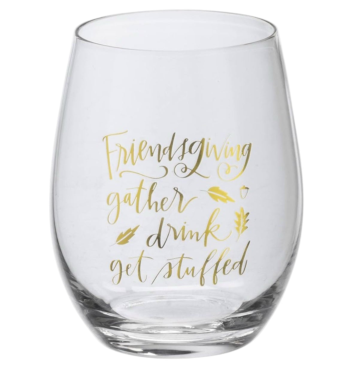 Friendsgiving Stemless Wine Glass