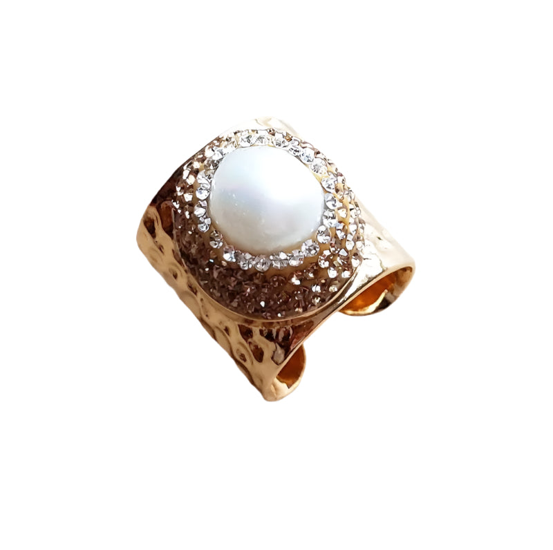 The Jewelry Junkie Freshwater Pearl Cuff Ring