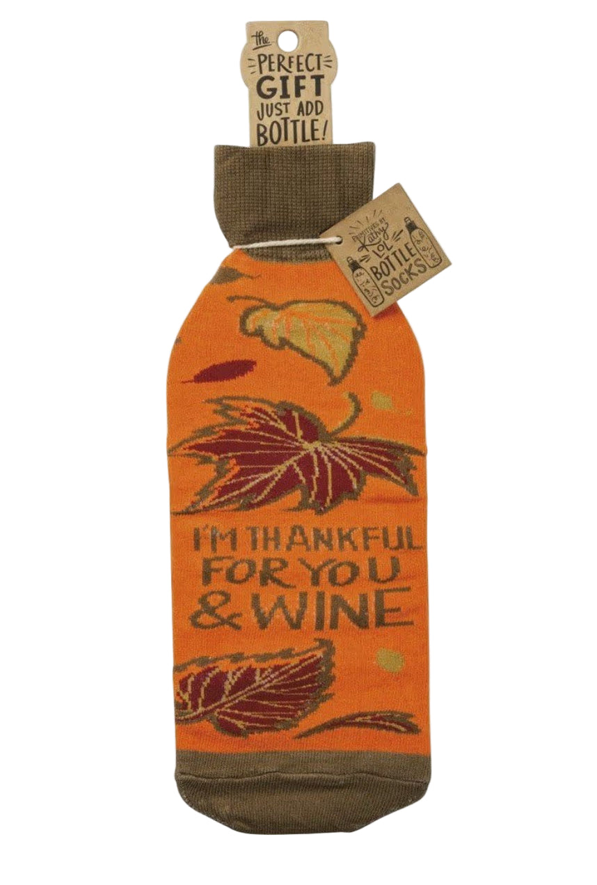 I'm Thankful For You &amp; Wine Bottle Sock